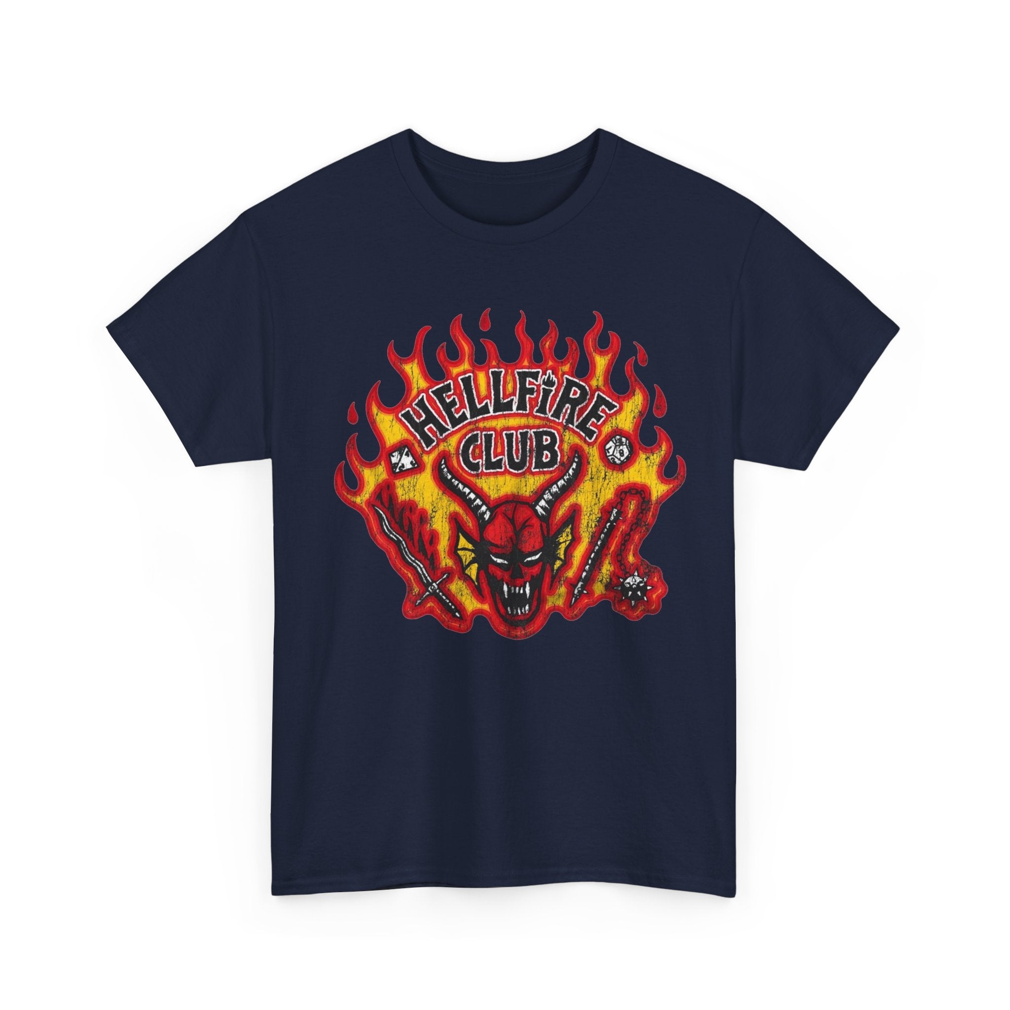T-Shirt — "Hellfire Club" Fiery Devil Graphic Tee