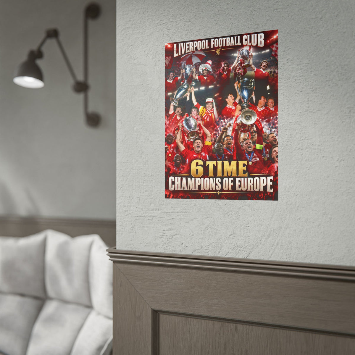 Liverpool FC 6-Time Champions of Europe Poster