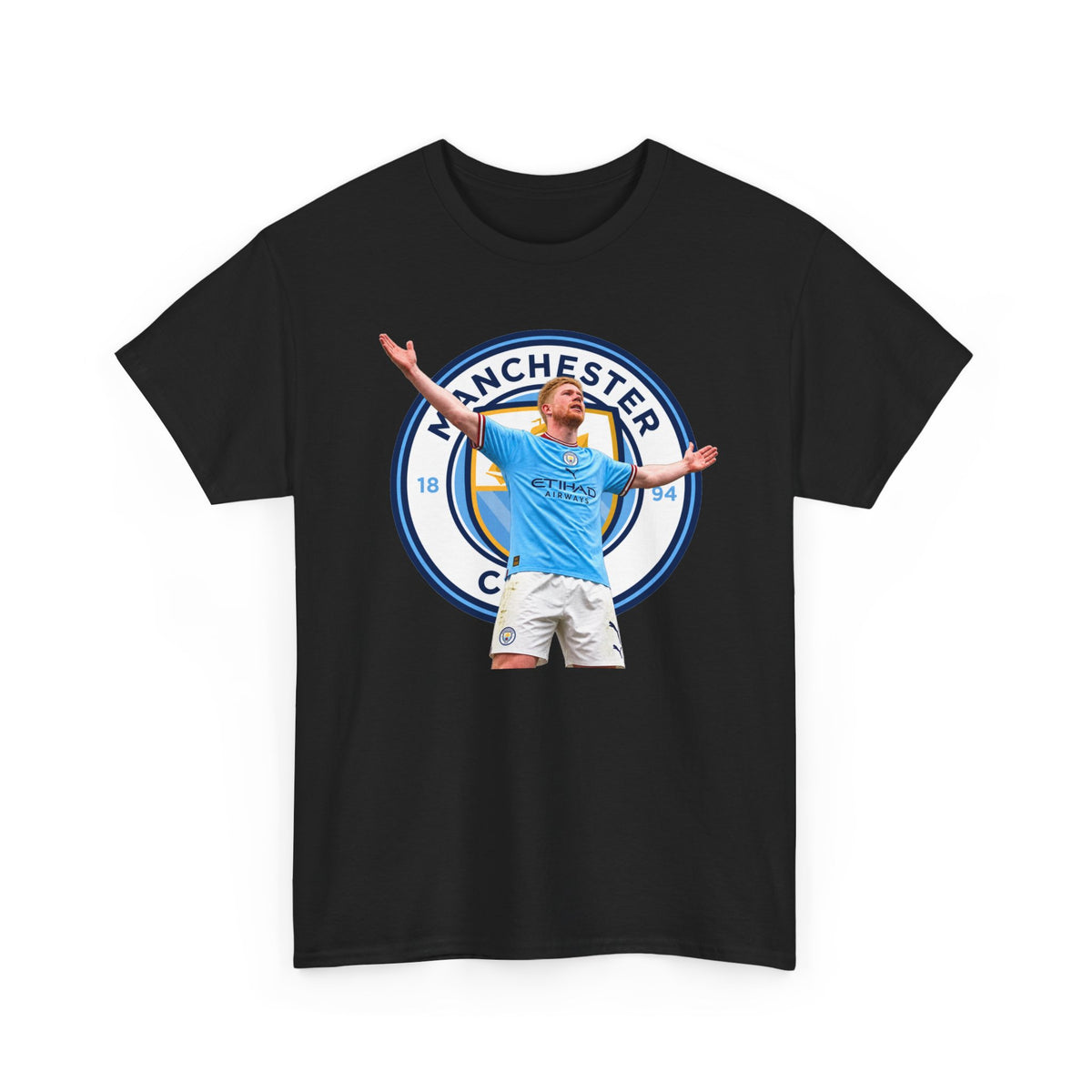 Kevin De Bruyne Manchester Football Club Legend Cotton T-Shirt — Player Celebration Graphic T-Shirt