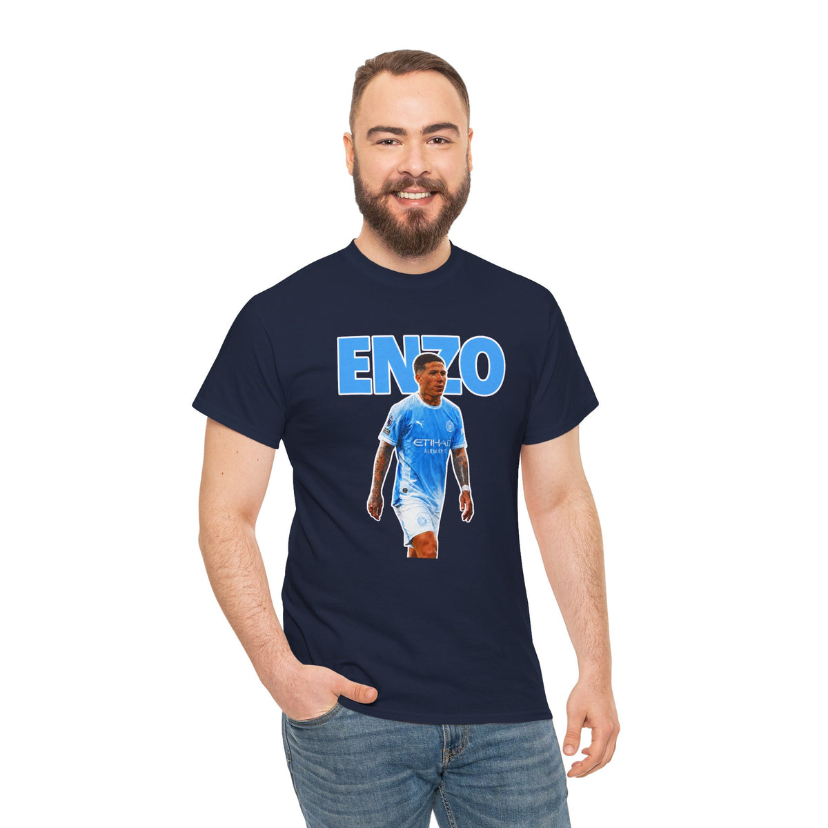 Enzo Fernandez Manchester City Inspired Cotton T-Shirt