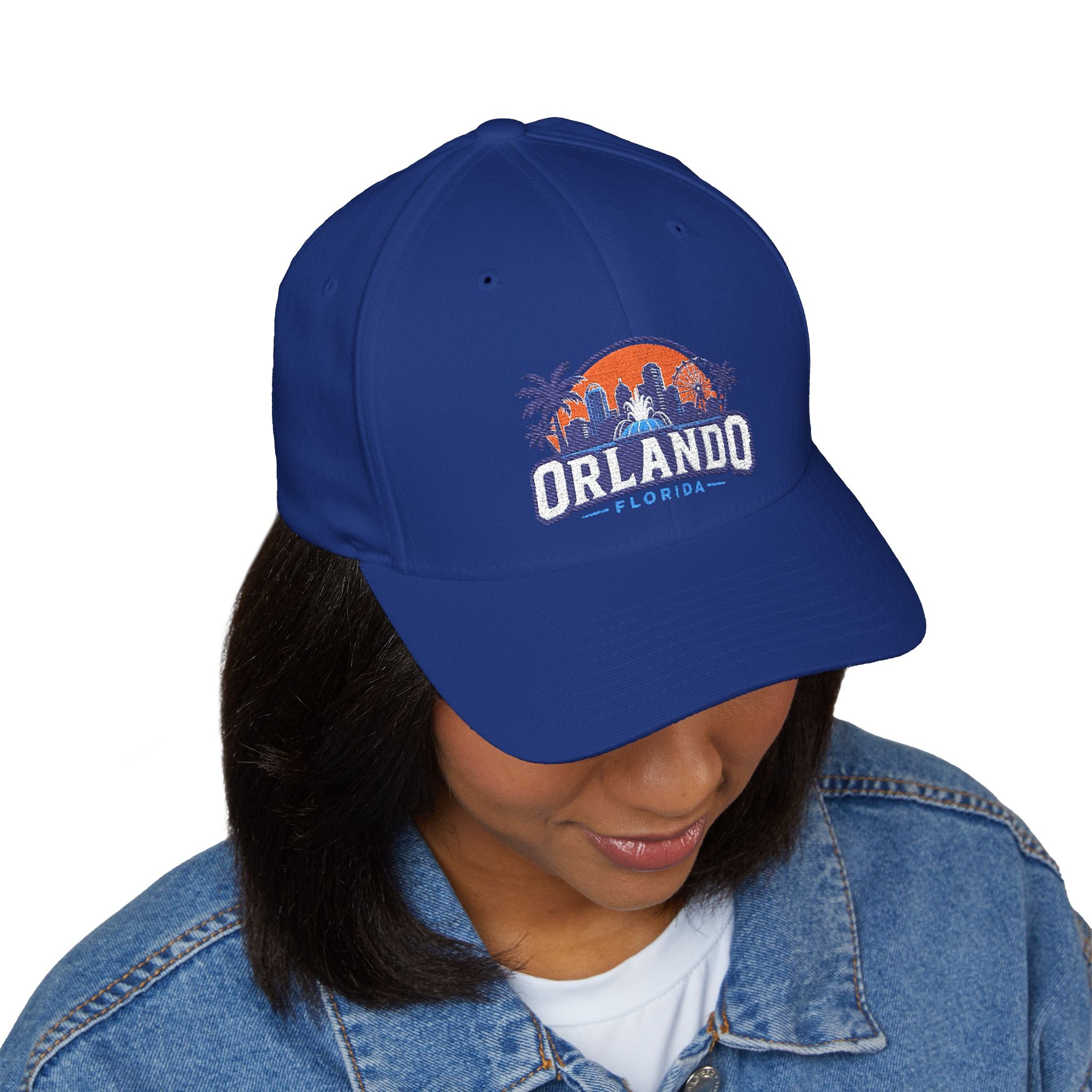 Orlando Florida Embroidered Baseball Cap — Sunset Skyline Hat