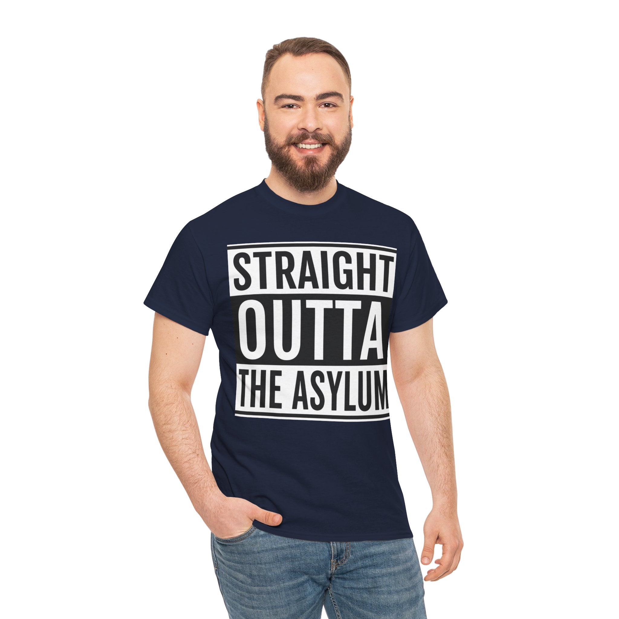 Straight Outta the Asylum T-Shirt – Graphic Statement Tee