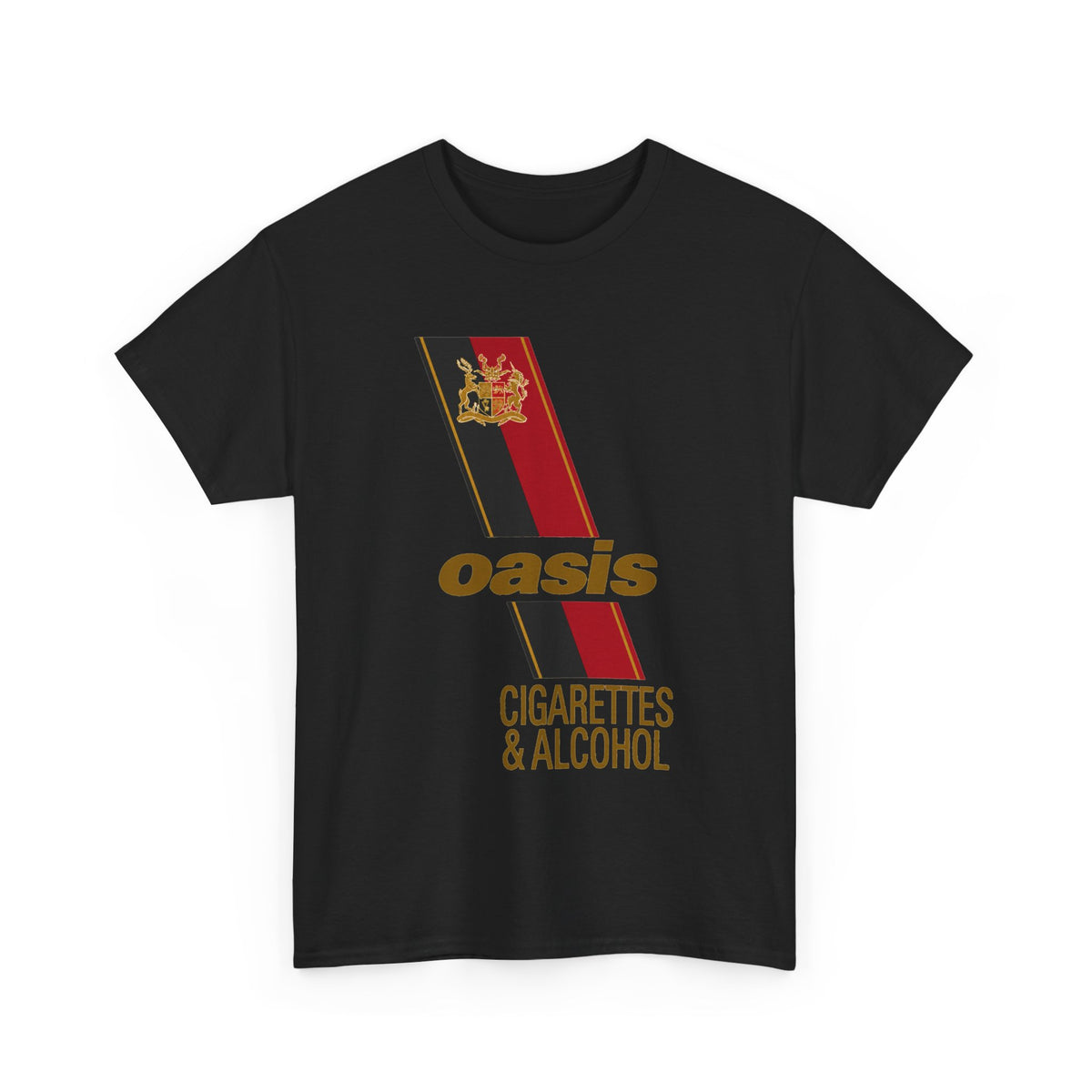 Oasis Cigarettes & Alcohol Inspired Unisex Heavy Cotton T -Shirt / Tee