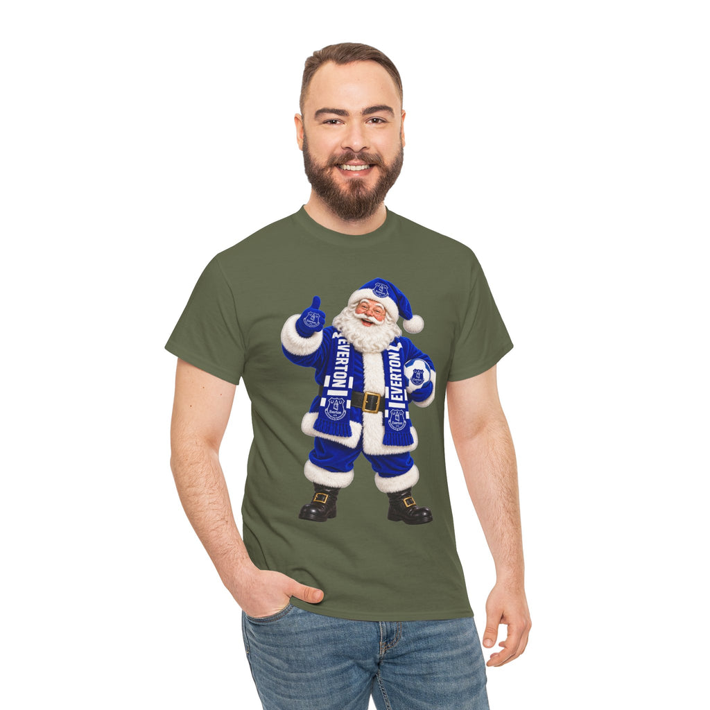 Everton Santa Scarf Christmas Tee - Holiday Vintage Santa T-Shirt