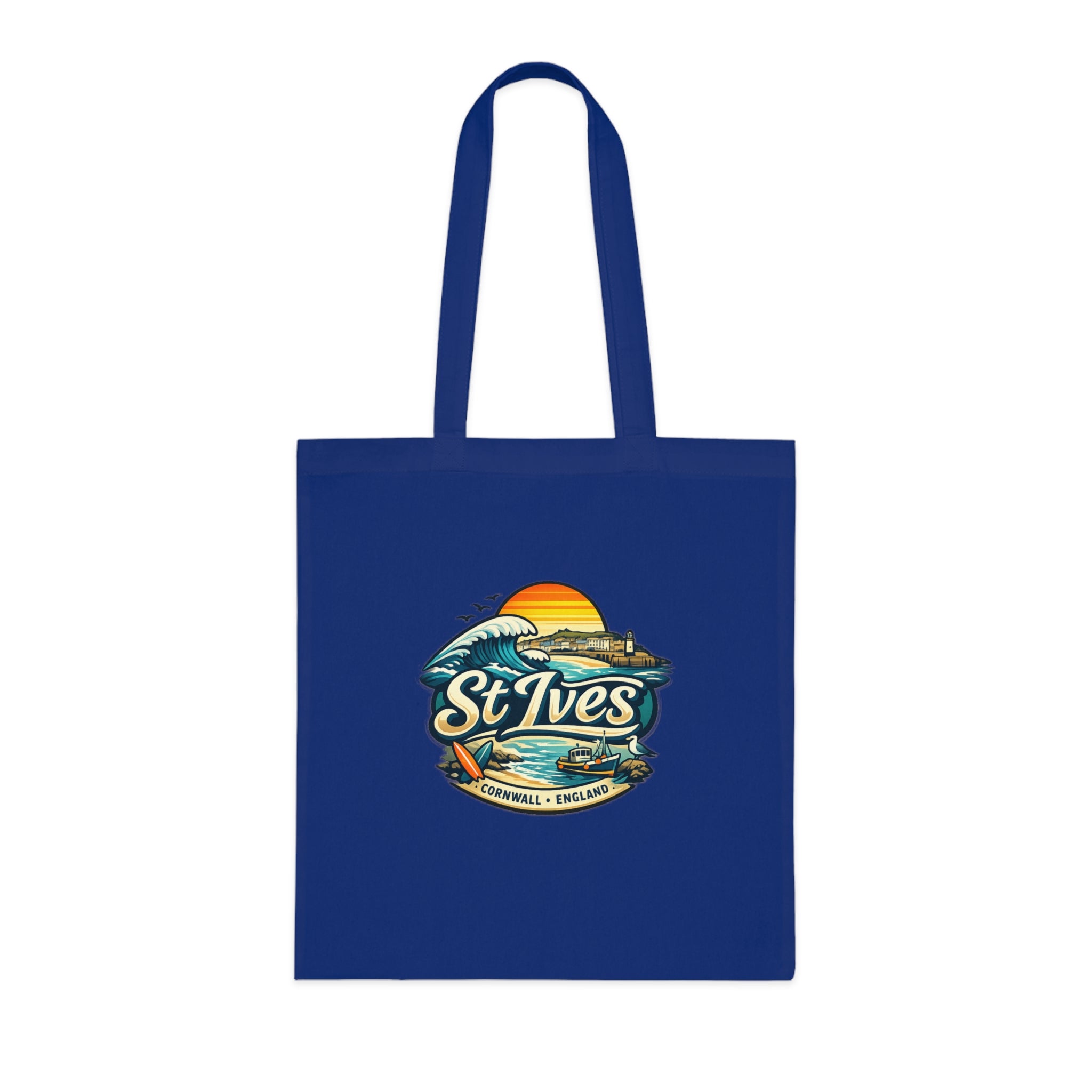 St Ives Beach Tote — Cornwall Surf Sunset Cotton Tote Bag