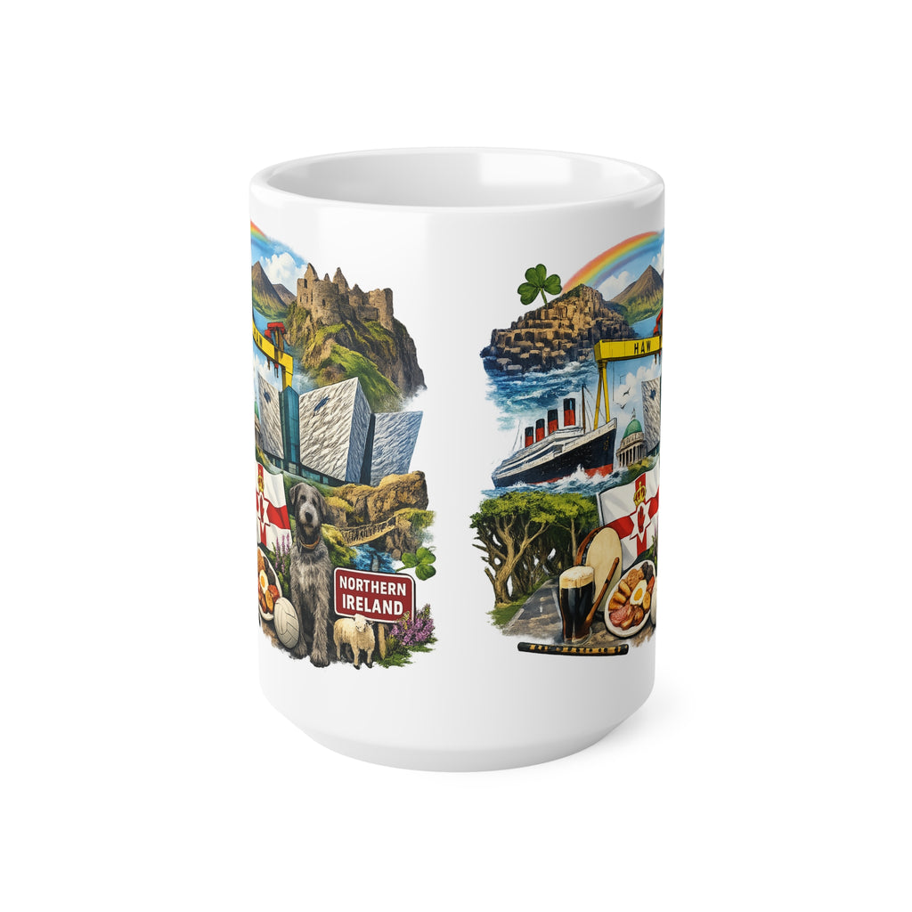 Northern Ireland Landmark Mug — Illustrated Travel Coffee Cup (11oz/15oz)