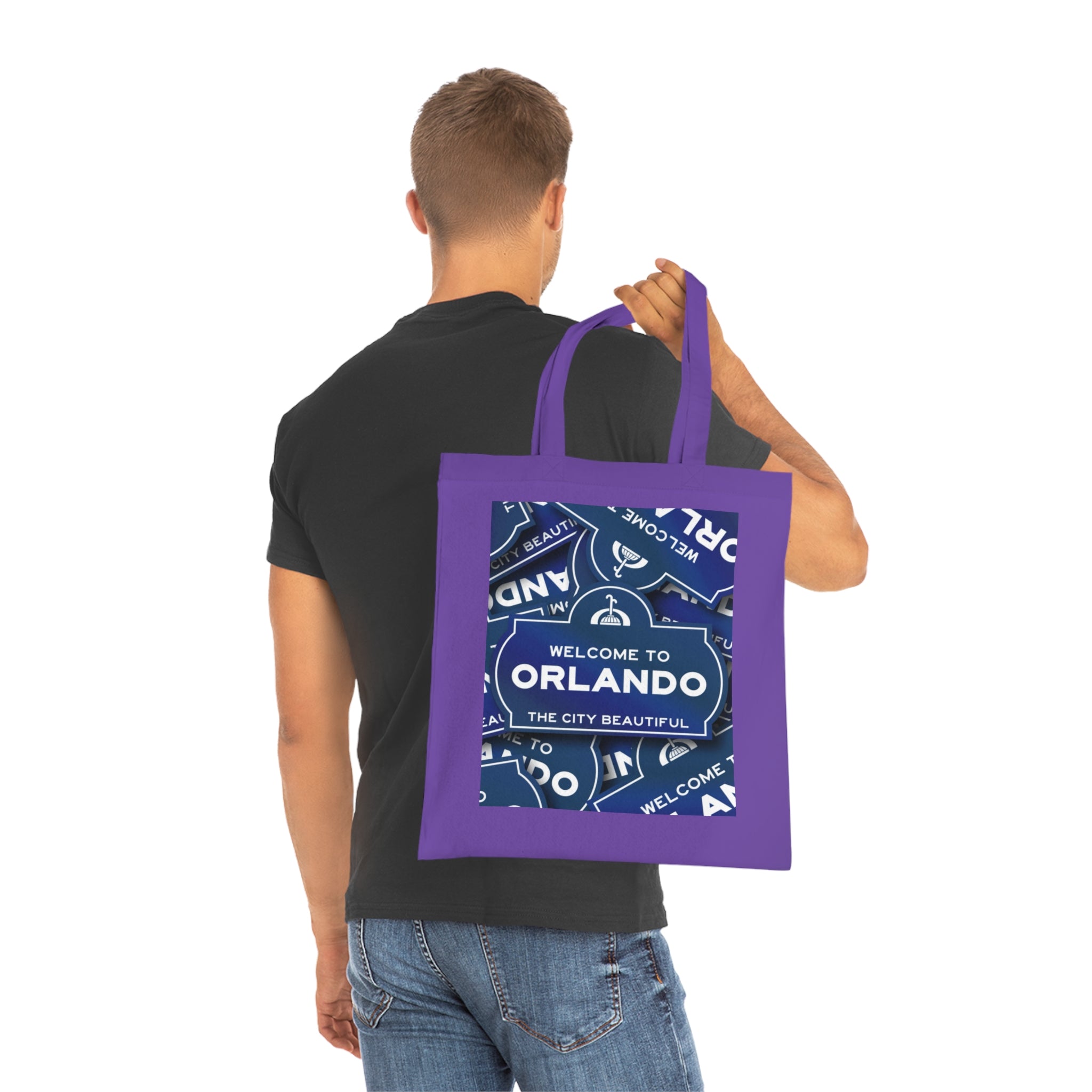 Orlando Souvenir Tote Bag – "Welcome to Orlando" City Beautiful Cotton Shopper