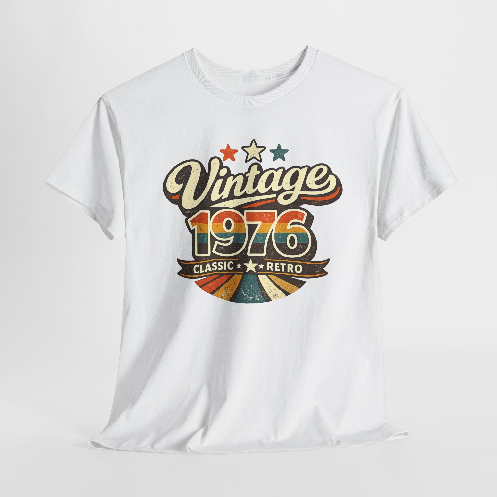 Vintage 1976 Retro Graphic Tee — Classic Birthday or Anniversary Gift