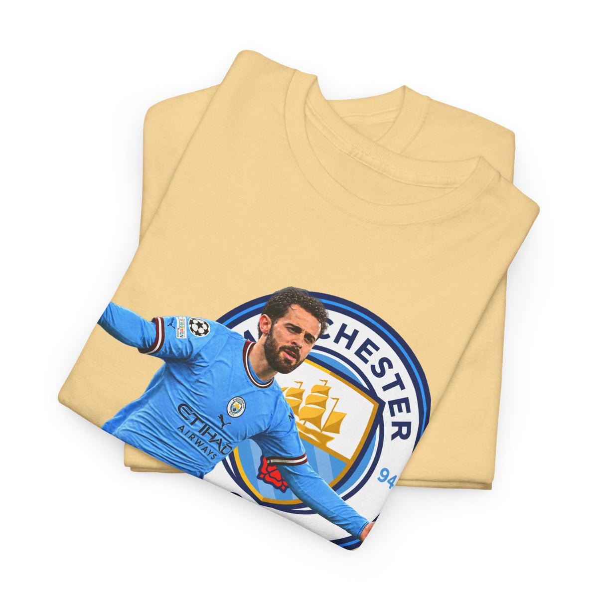 Bernardo Silva Manchester City Football Club Graphic Tee — Celebratory Player Design