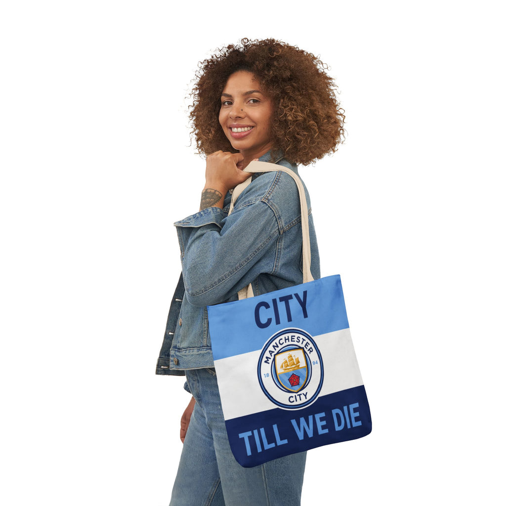 City Till We Die Unofficial Canvas Tote Bag — Manchester Football Fan Bag