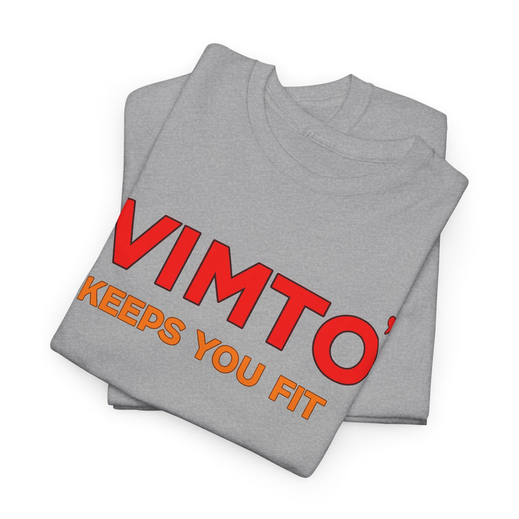 VIMTO "Keeps You Fit" Graphic Tee — Retro Beverage Logo T-Shirt