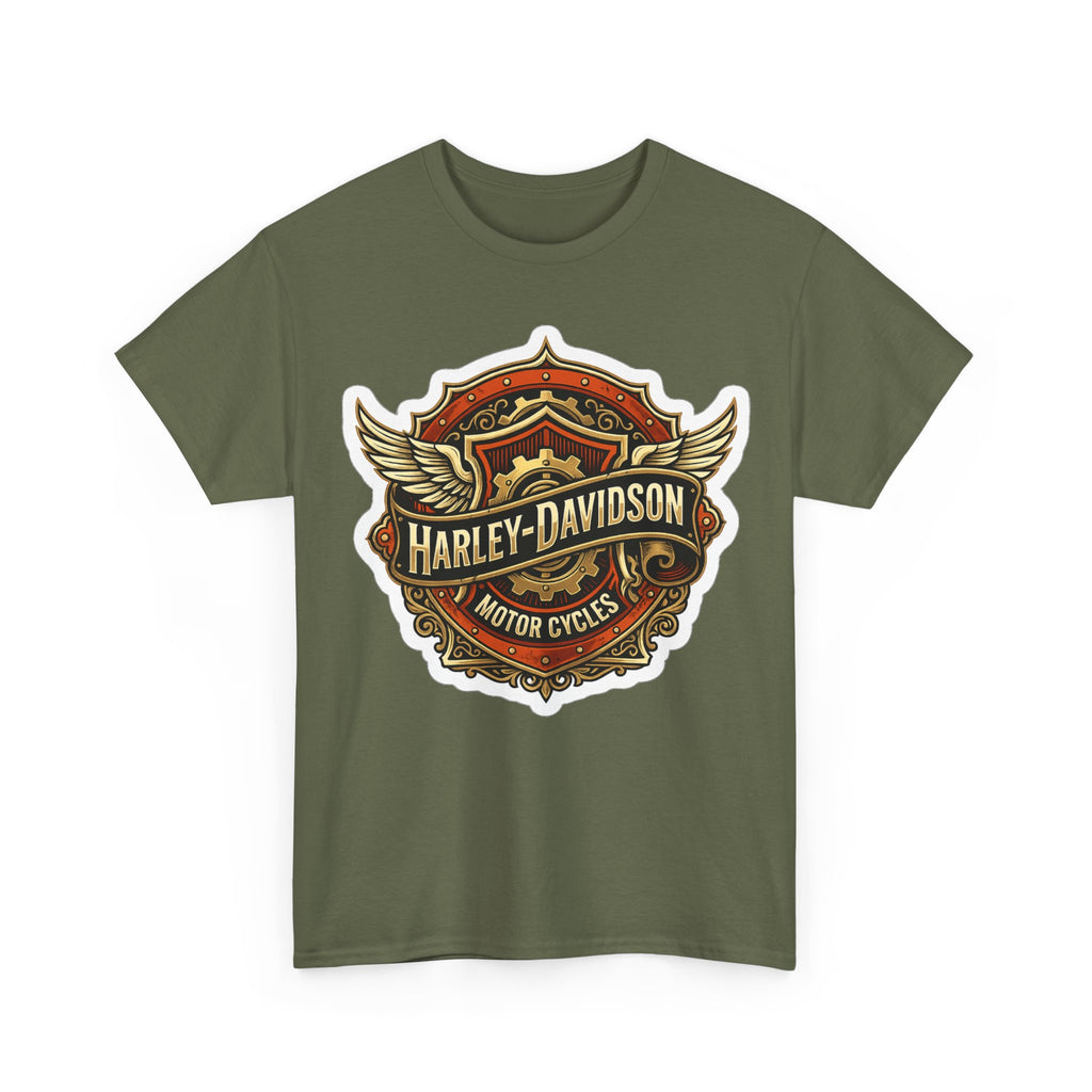 Harley-Davidson Flame Skull Inspired Cotton T-Shirt