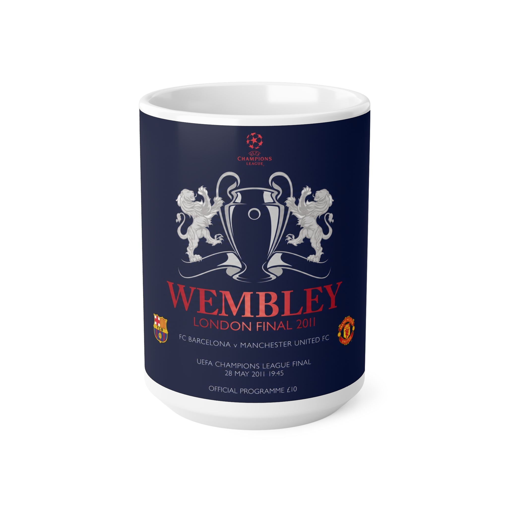 2011 Champions League Final Programme Cover Inspired Coffee Mug — Ceramic Cup (11oz/15oz)