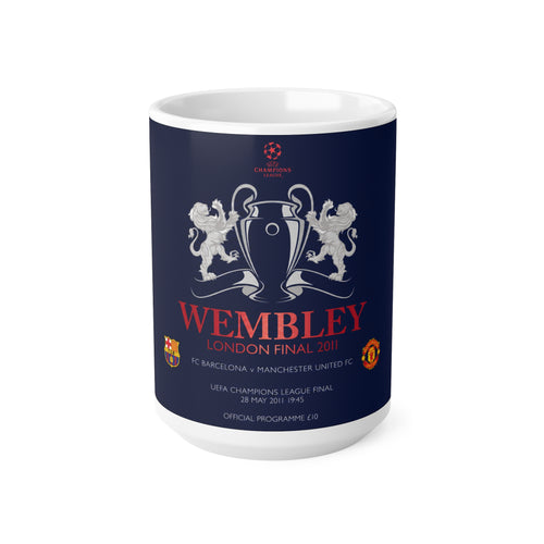 2011 Champions League Final Programme Cover Inspired Coffee Mug — Ceramic Cup (11oz/15oz)