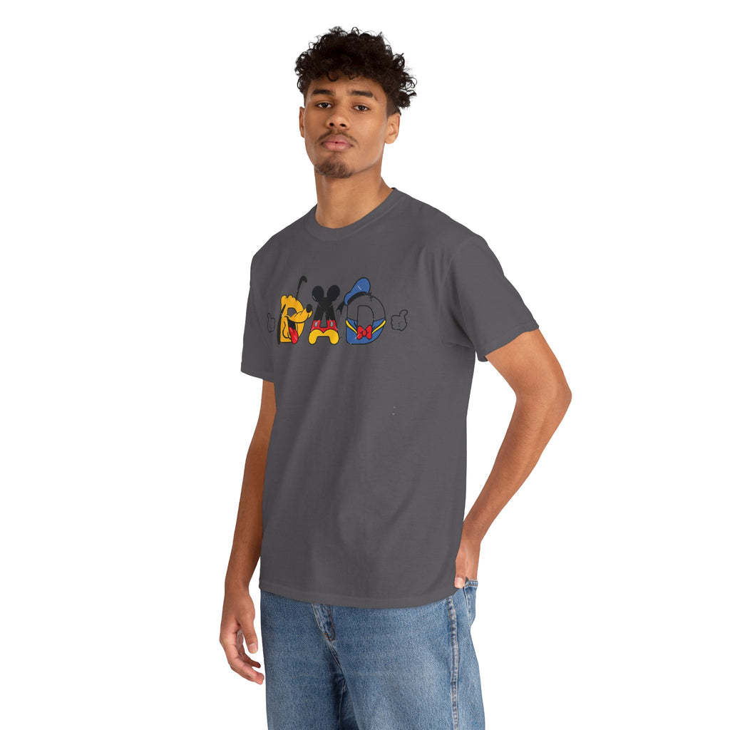 Disney Dad Character Graphic Tee — Playful Colorful Character Icons T-Shirt