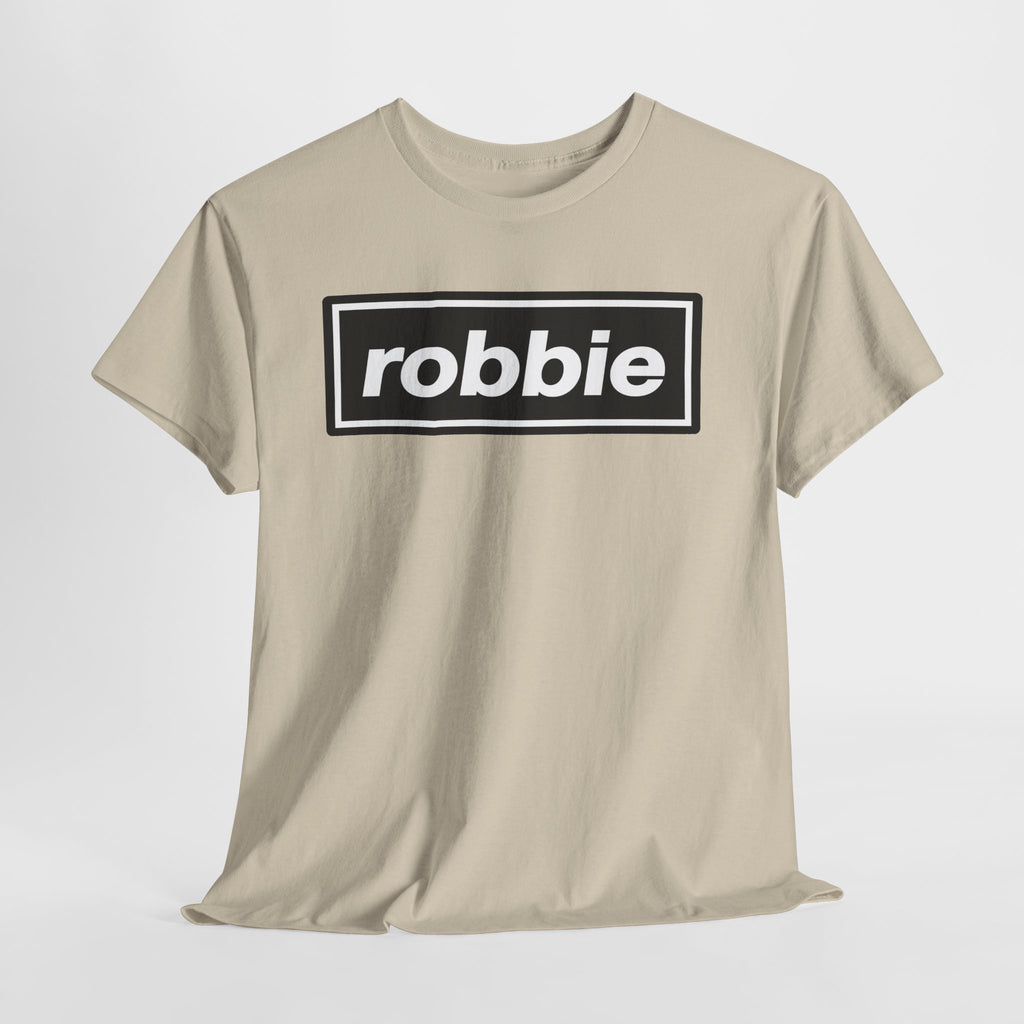 Robbie Inspired Cotton T-Shirt — Minimal Black Box Logo T-Shirt
