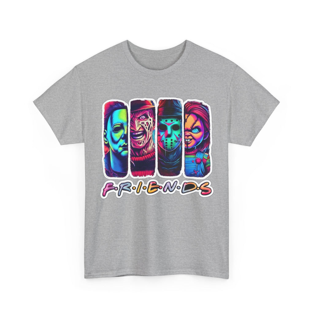 Halloween Horror Icons "Friends" T-Shirt — Neon Retro Slasher Tee