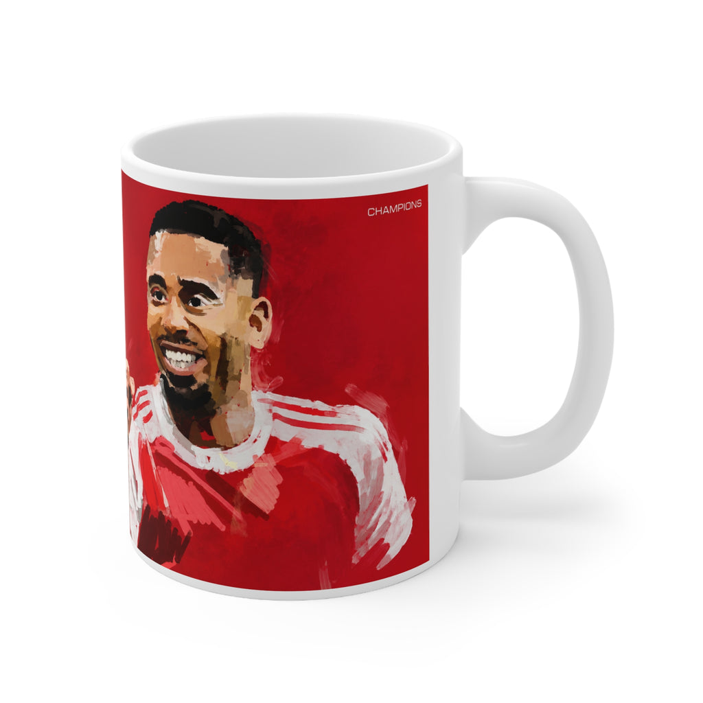 Gabriel Jesus Arsenal Soccer Player #9 Red Ceramic Coffee Mug — Gabriel Jesus Tribute, 11oz & 15oz