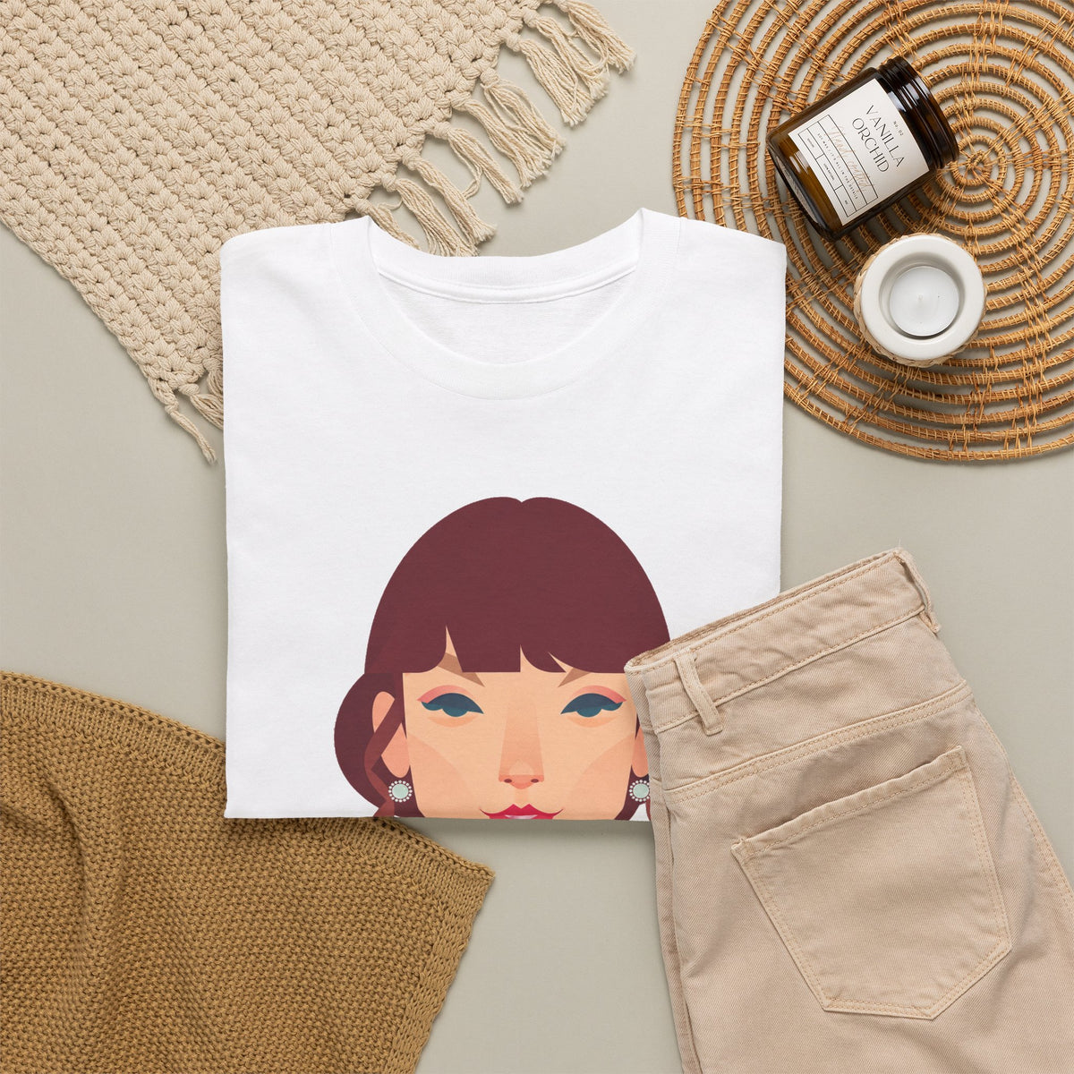 T Swift Illustration Cotton T-Shirt