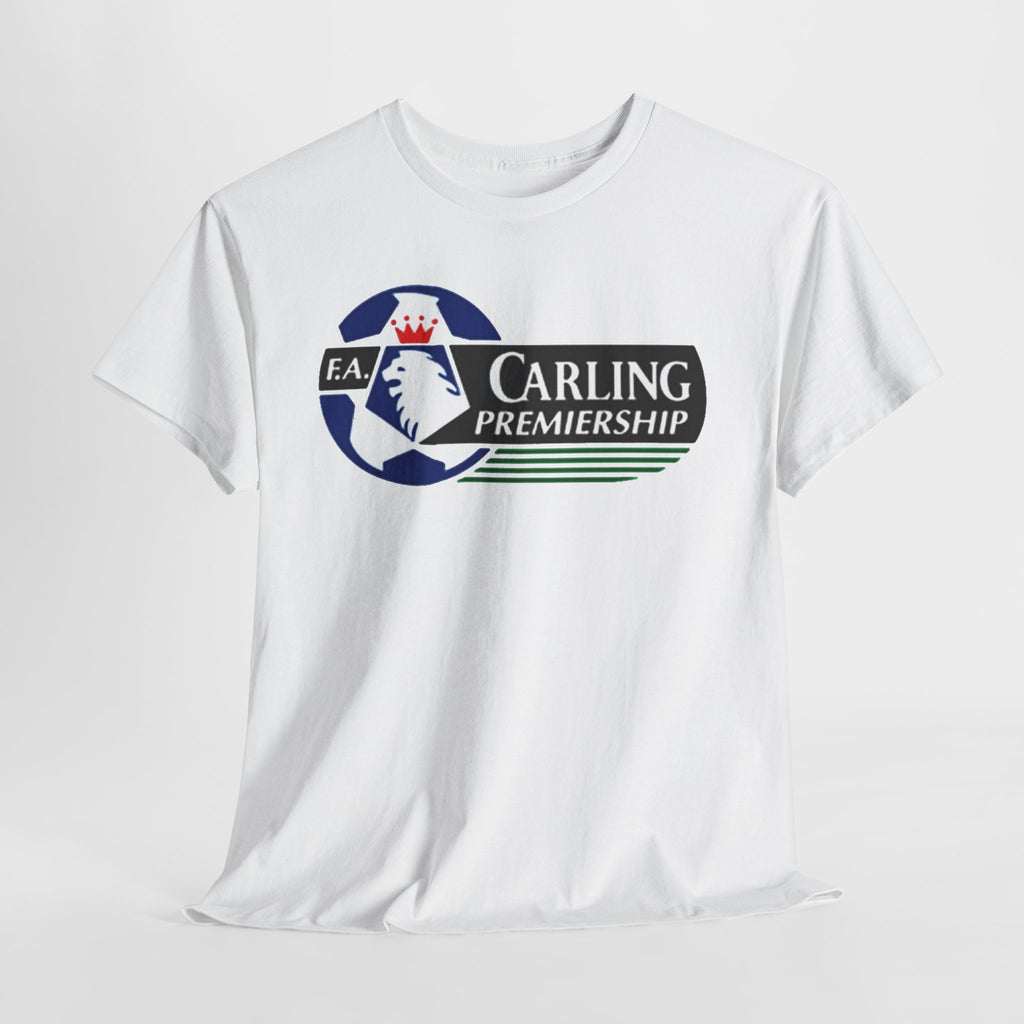Carling Premiership Soccer Logo Tee — Vintage Football T‑Shirt