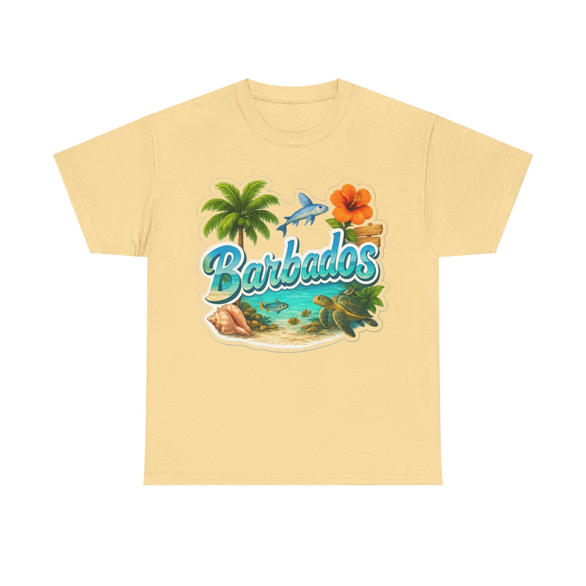 Barbados Beach Graphic Tee — Tropical Island Vacation T‑Shirt