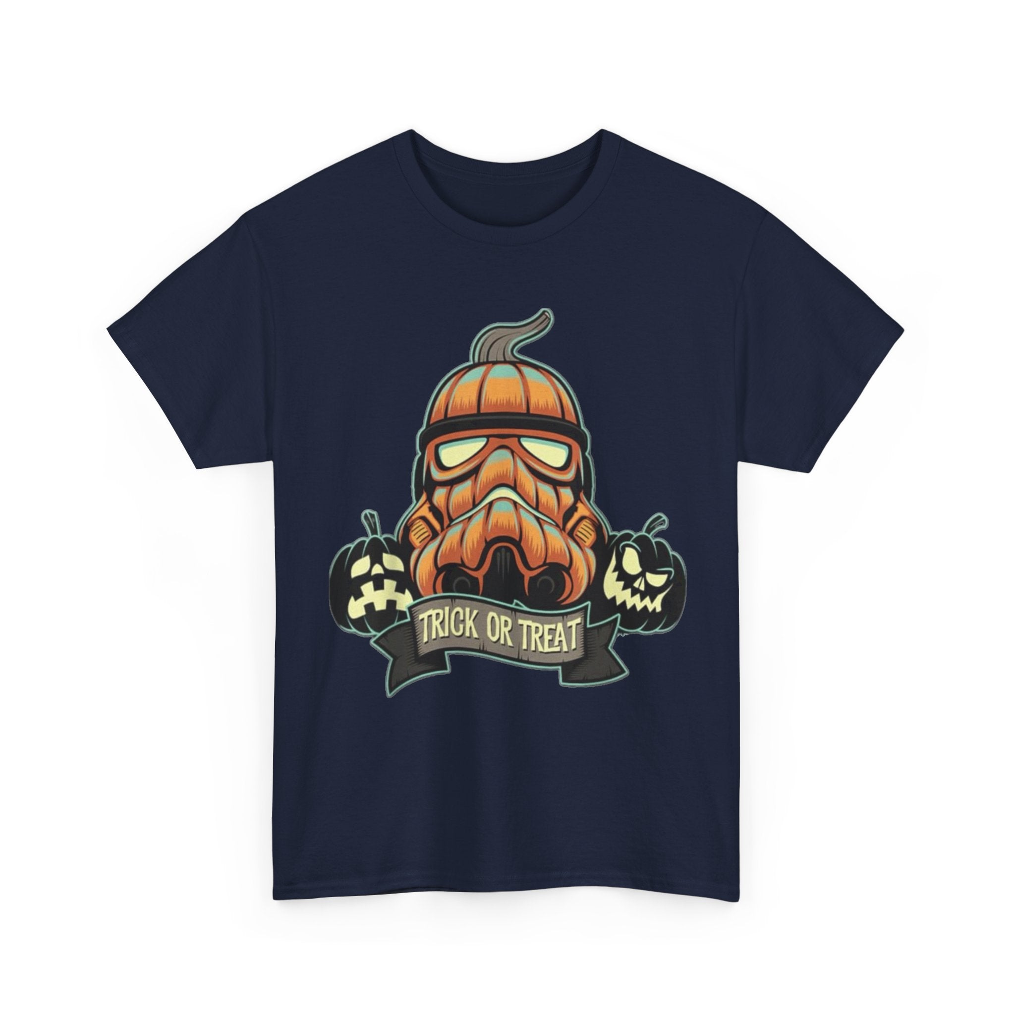 Halloween Pumpkin Mask T-Shirt — Trick or Treat Graphic Tee