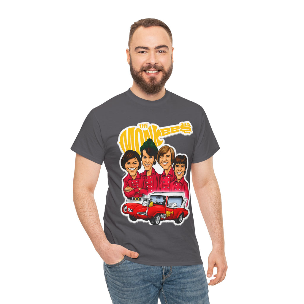 The Monkees Retro Band Tee — Colorful Car Cartoon Graphic