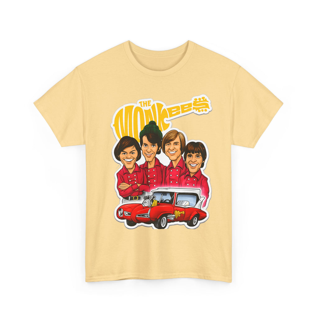 The Monkees Retro Band Tee — Colorful Car Cartoon Graphic