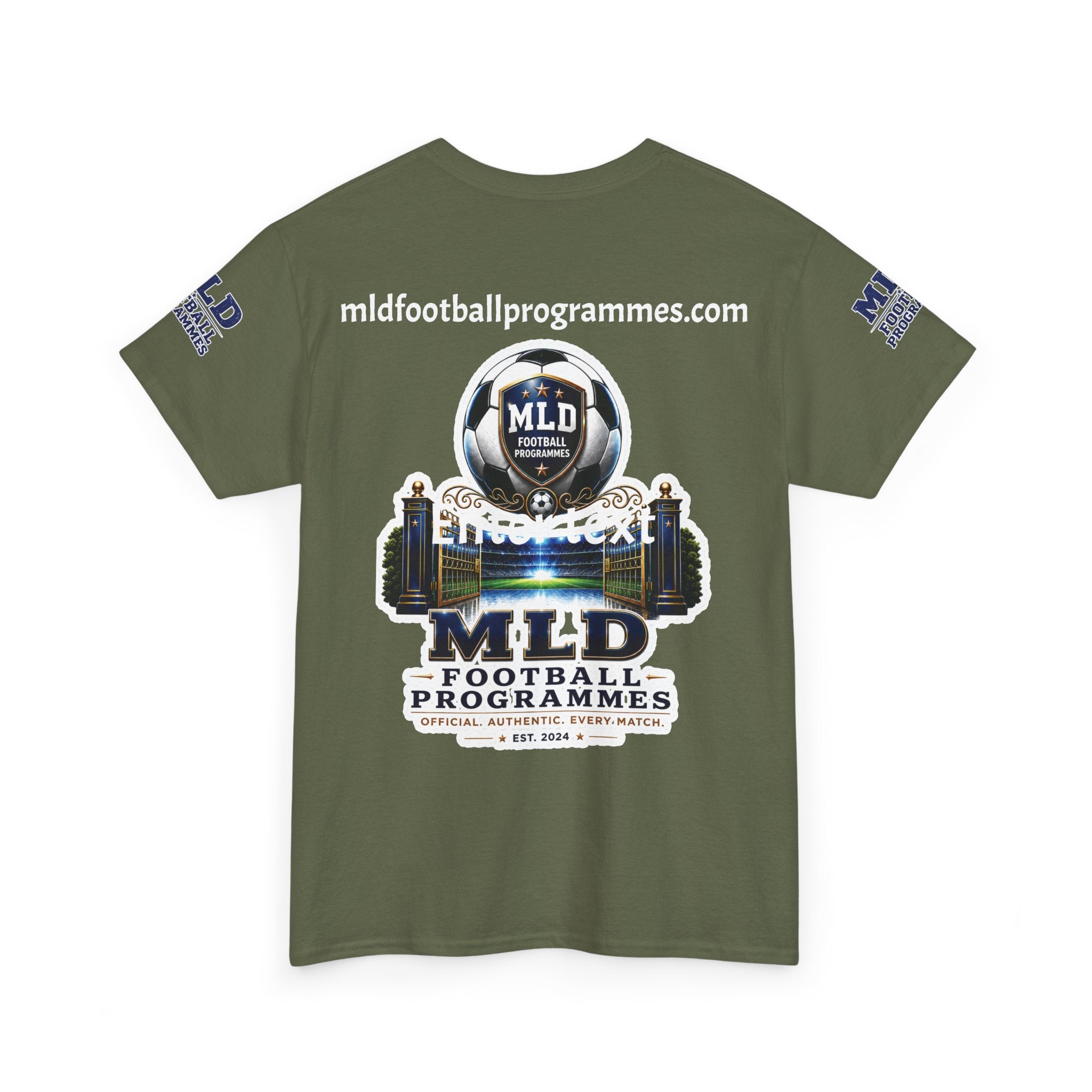 MLD Football Programmes Tee — Vintage Sports Logo Cotton T‑Shirt