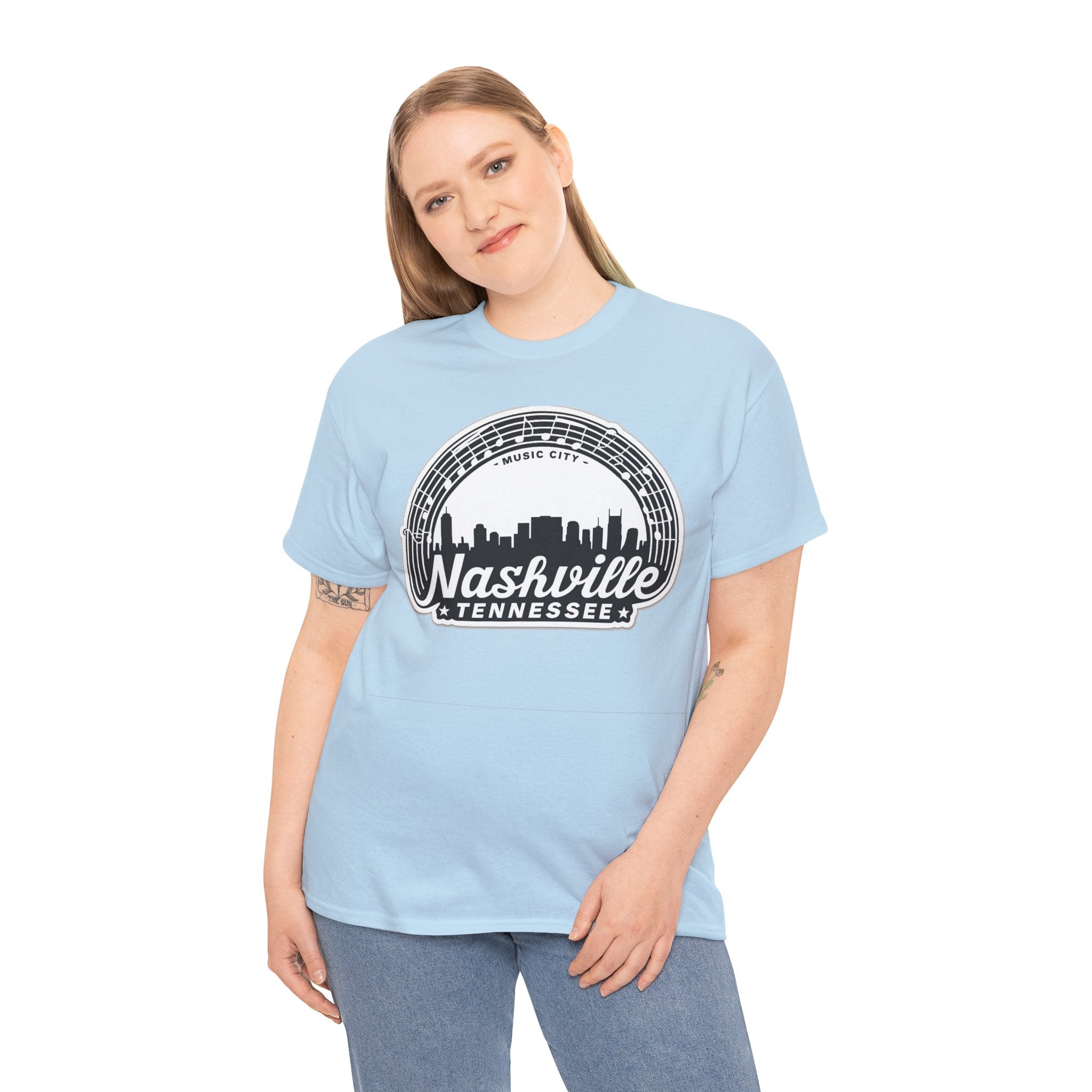 Nashville Tennessee Skyline Tee — Retro Music City Graphic Shirt
