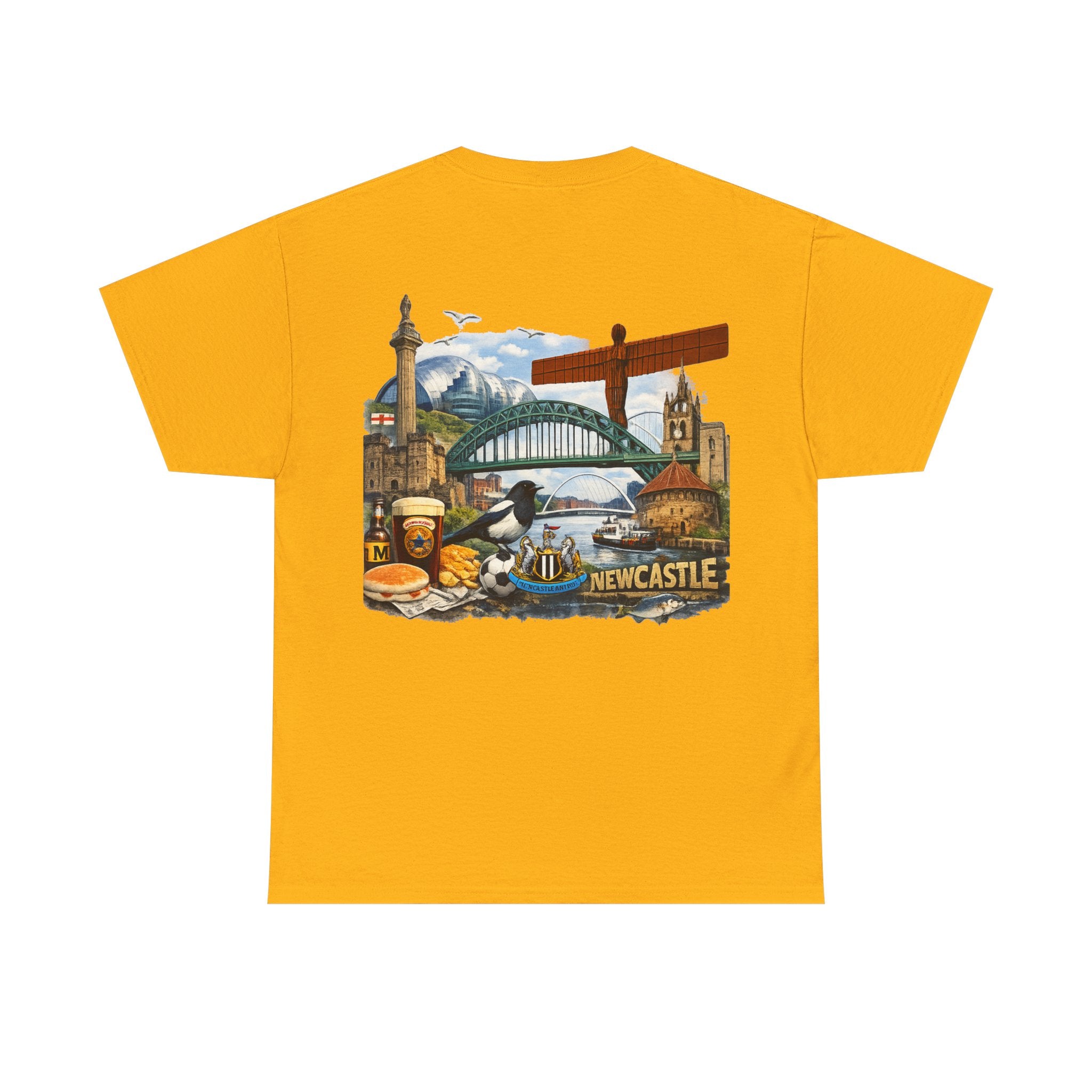 Newcastle Upon Tyne Landmark Tee — Vintage Cityscape T-Shirt
