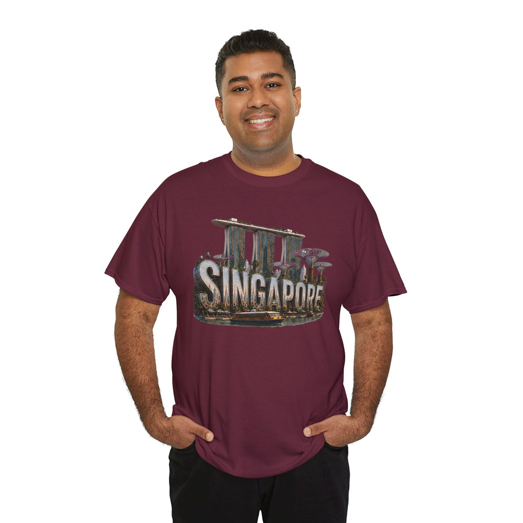 Singapore Skyline T-Shirt — Marina Bay Sands & Supertree Graphic Tee