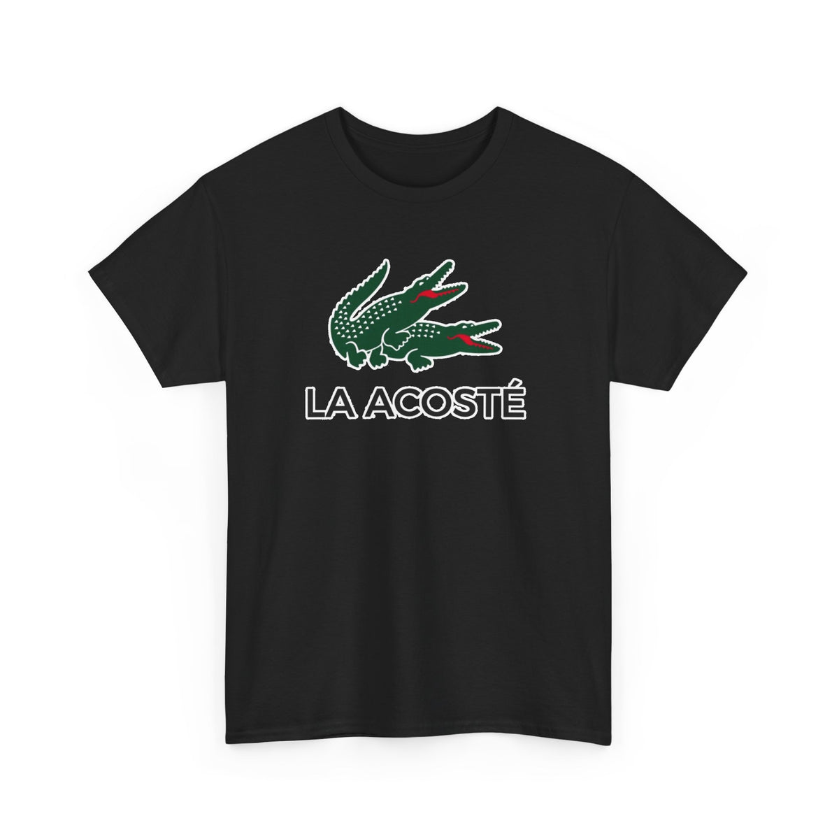 La Acosté Crocodile Logo Graphic Cotton Tee / T-Shirt