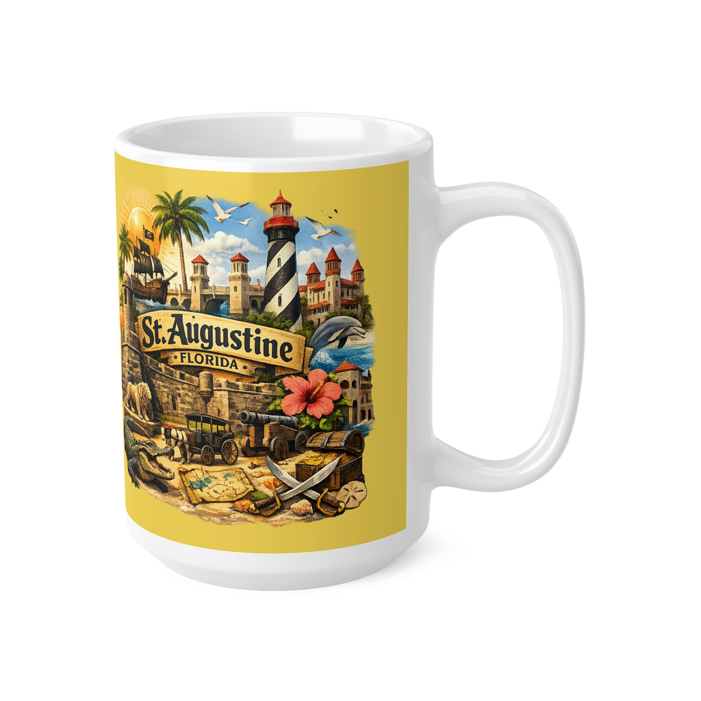 St. Augustine Florida Souvenir Mug — Vintage Coastal Travel Coffee Cup (11oz/15oz)
