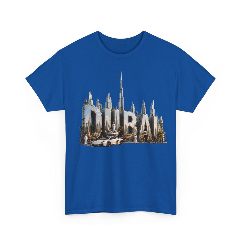 Dubai Skyline T-Shirt — Dubai Cityscape Graphic Tee with Burj Khalifa