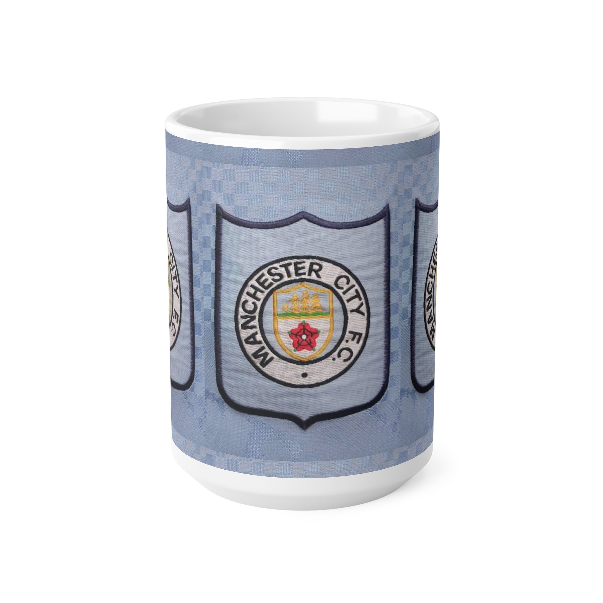Manchester City Retro Shirt Crest Coffee Mug — Ceramic 11oz & 15oz