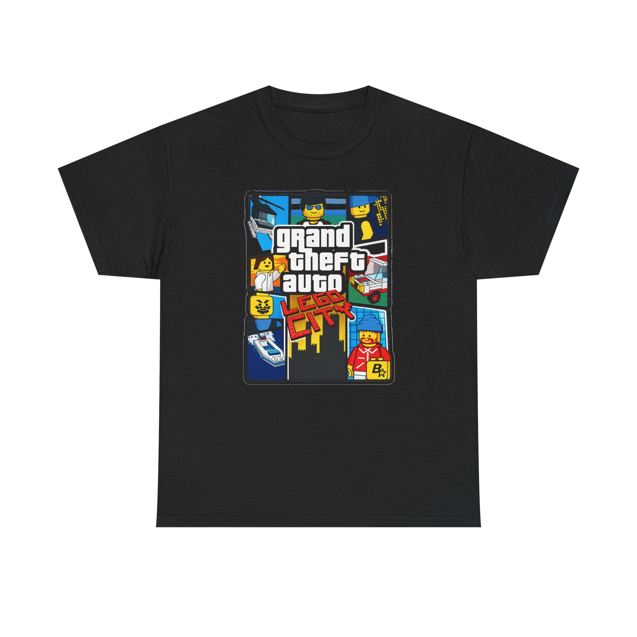 GTA Lego City Retro Block-Style 'Grand Theft Auto' Graphic Tee