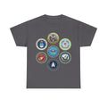 Military Branch Seals T-Shirt — Vintage US Armed Forces Emblems Tee