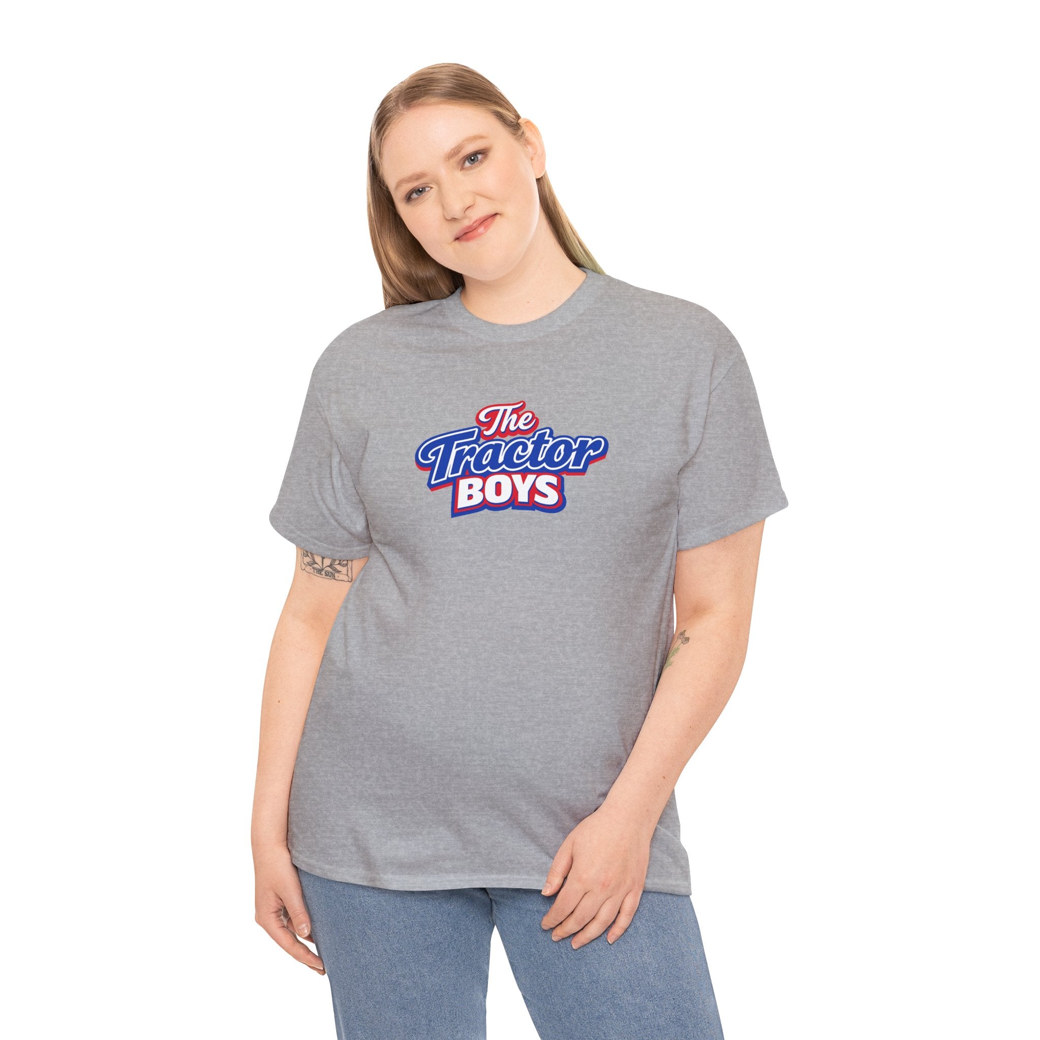 The Tractor Boys T-Shirt — Retro Blue & Red Logo Tee