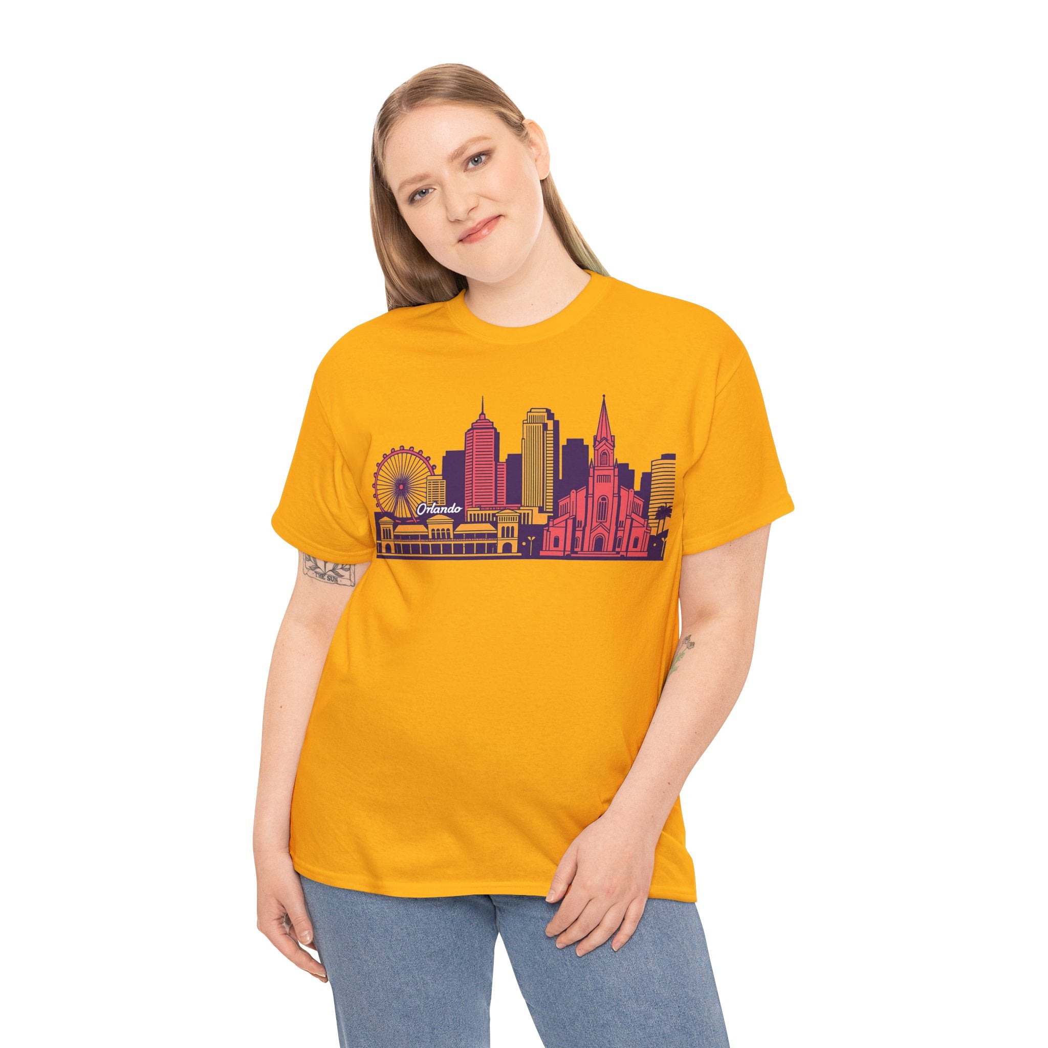 Orlando City Skyline T-Shirt — Colorful Urban Landmark Graphic Tee