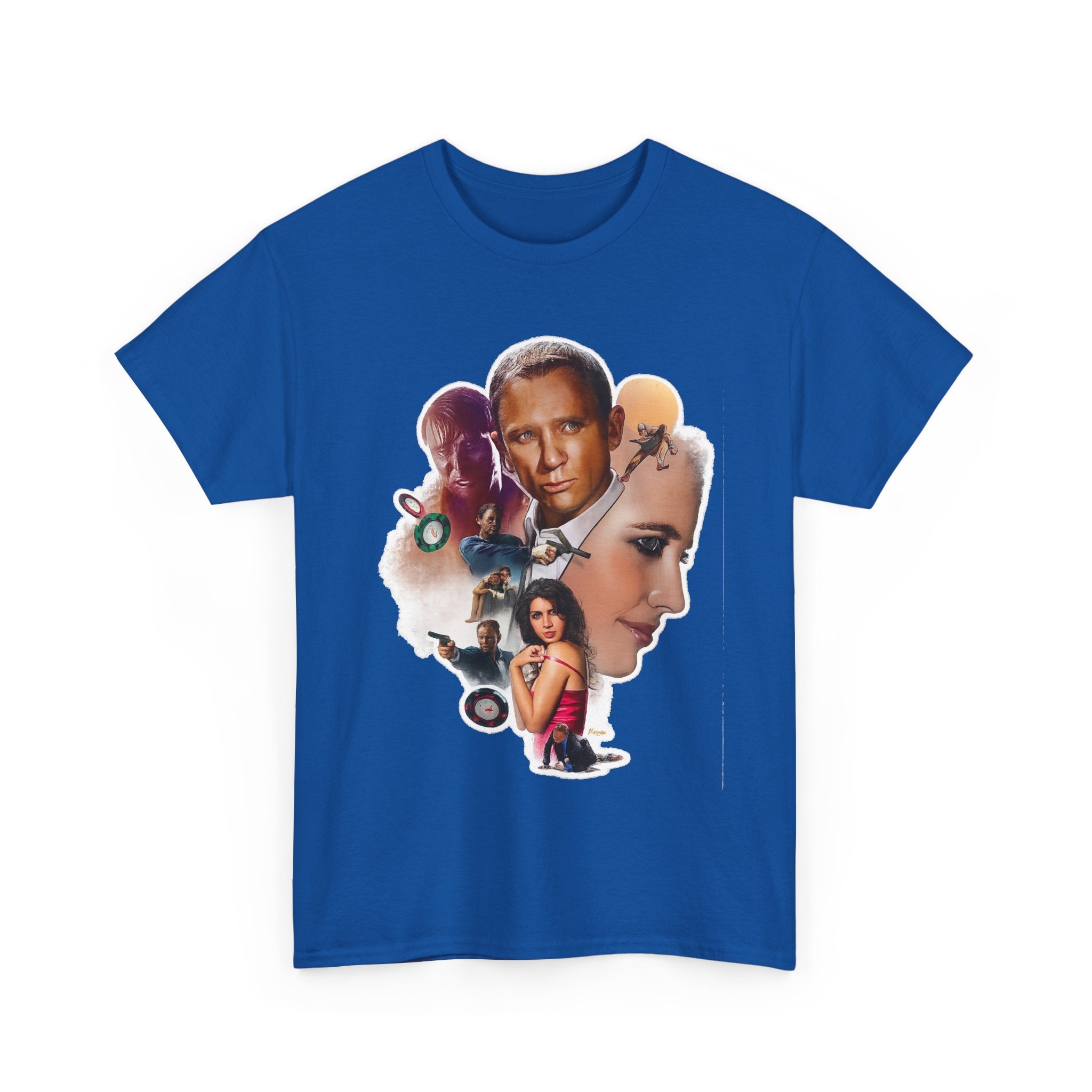 Jame Bond Movie Collage T‑Shirt — Vintage Film Noir Portrait Tee