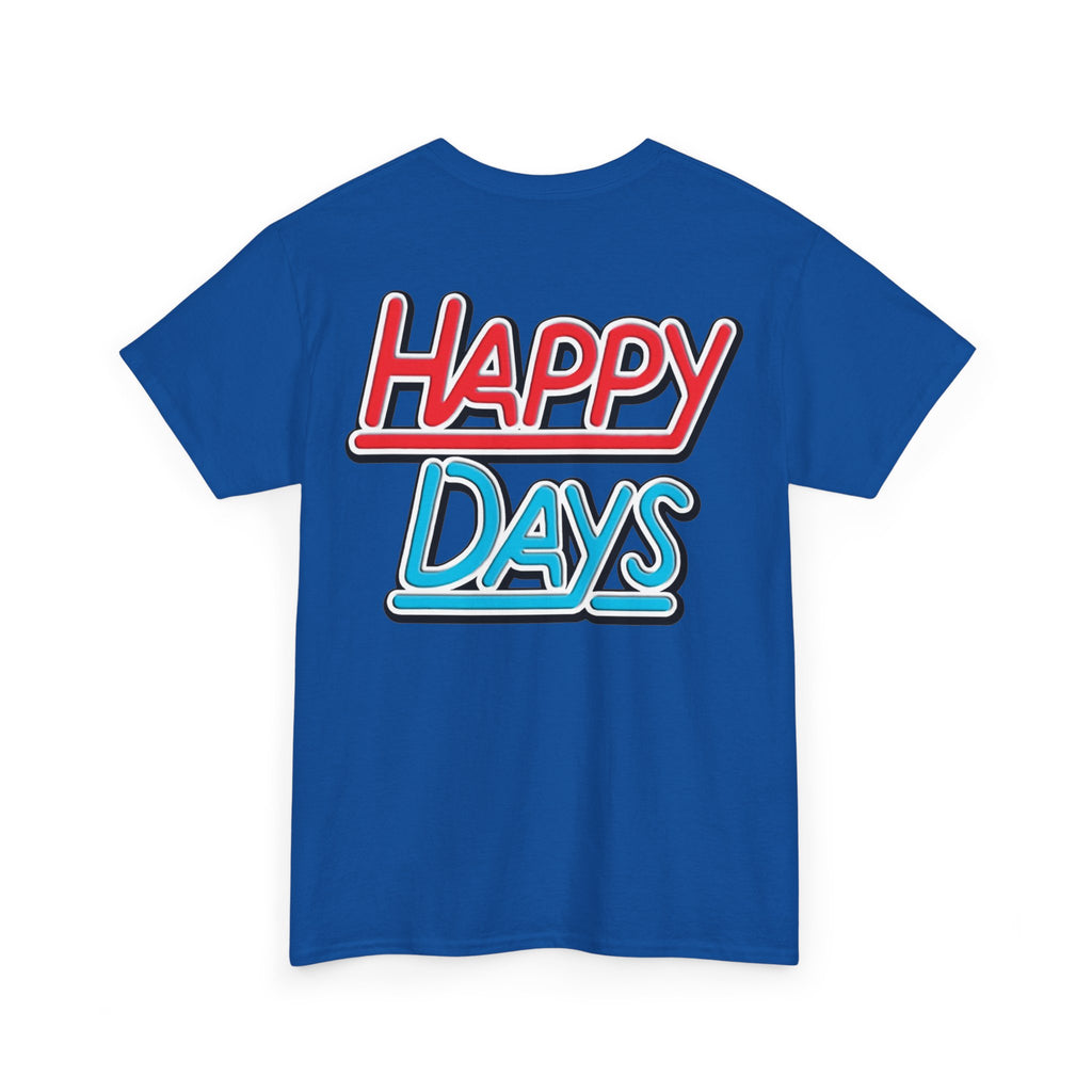 Happy Days Cast Caricature Tee — Retro 70s Sitcom Graphic T-Shirt
