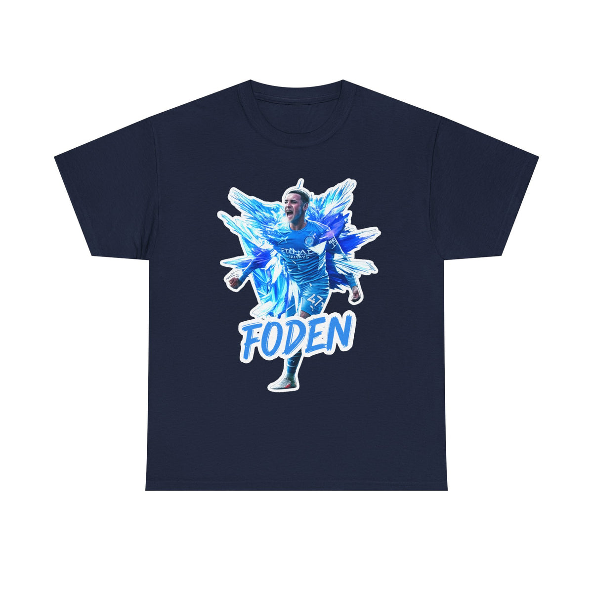 Phil Foden Manchester City Soccer T‑Shirt — Blue Graphic Football Fan Tee