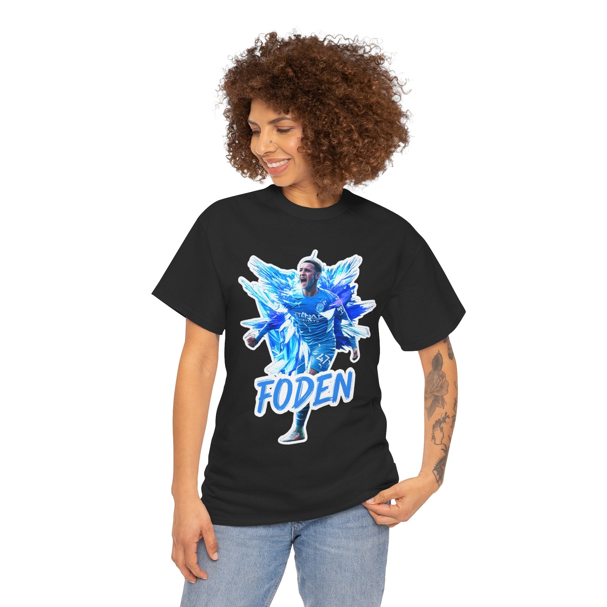 Phil Foden Manchester City Soccer T‑Shirt — Blue Graphic Football Fan Tee