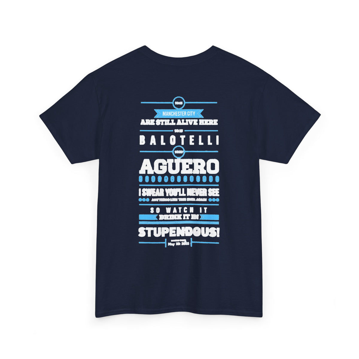 Manchester City Vintage Football Tee — Aguero & Balotelli Fan Shirt