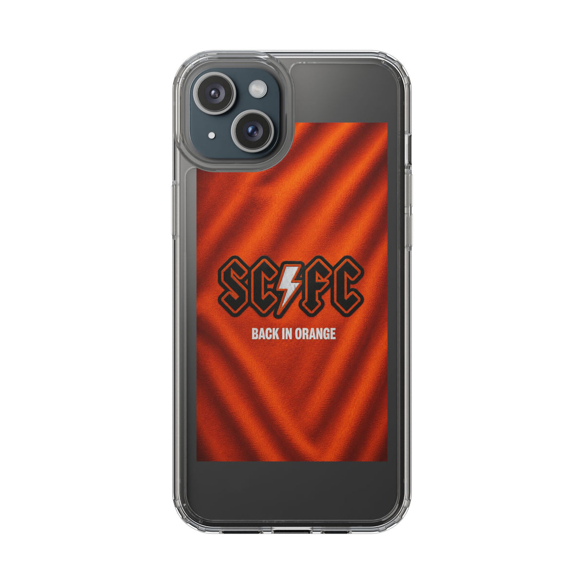 Salford CIty Inspired Phone Case — 'SCFC Back in Orange' Clear Protective Cover