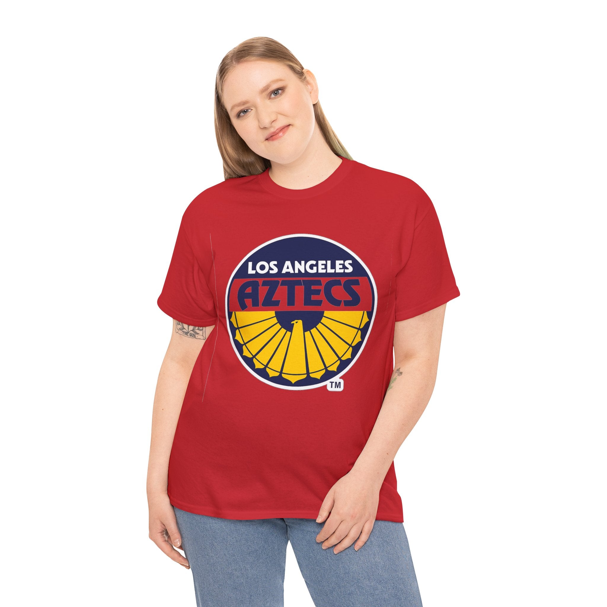 Los Angeles Aztecs Vintage Logo Cotton T-Shirt