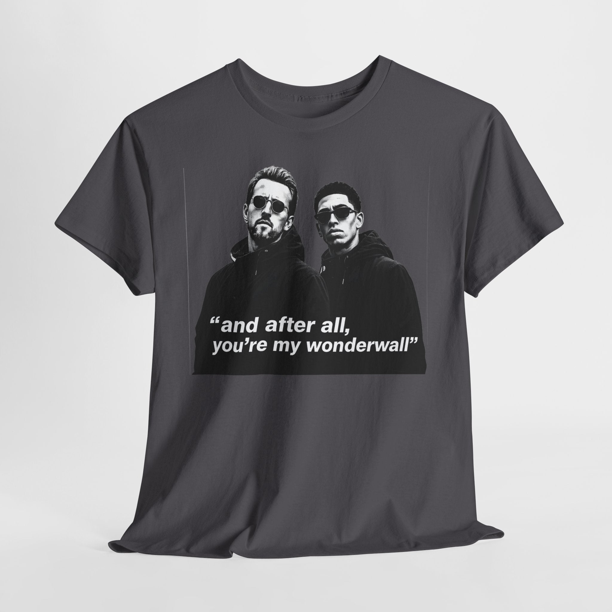 Kane and Bellingham Wonderwall Lyric T-Shirt — ‘and after all, you’re my wonderwall’ Retro Band Tee