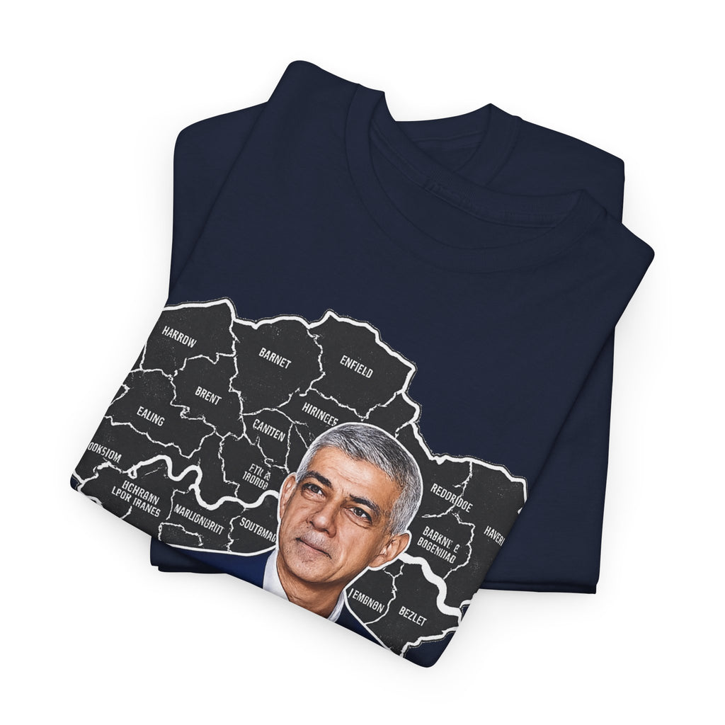Sadiq Khan Out" Political Protest Tee with Sadiq Khan Graphic T-Shirt