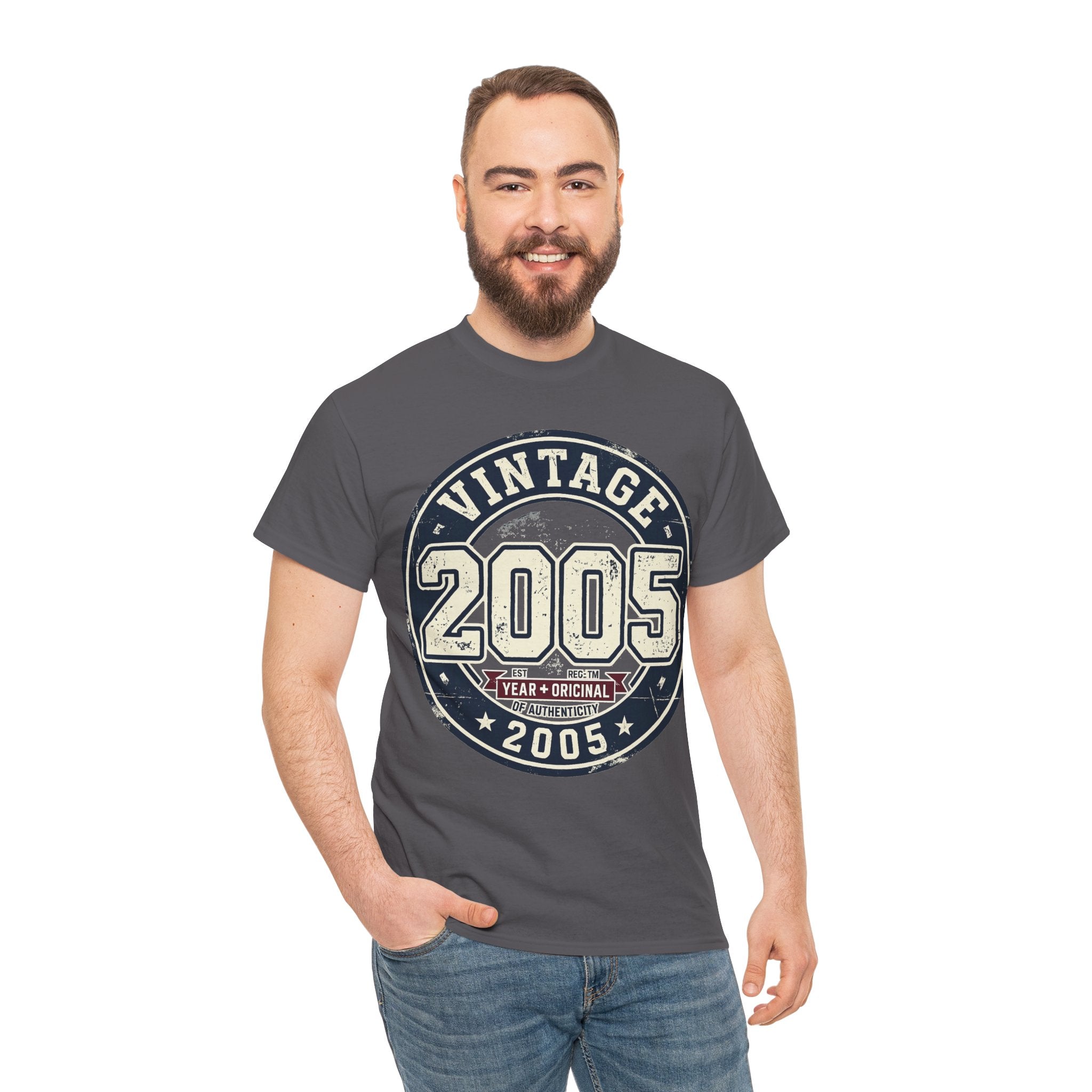 Vintage 2005 T-Shirt — Retro Birth Year Graphic Tee